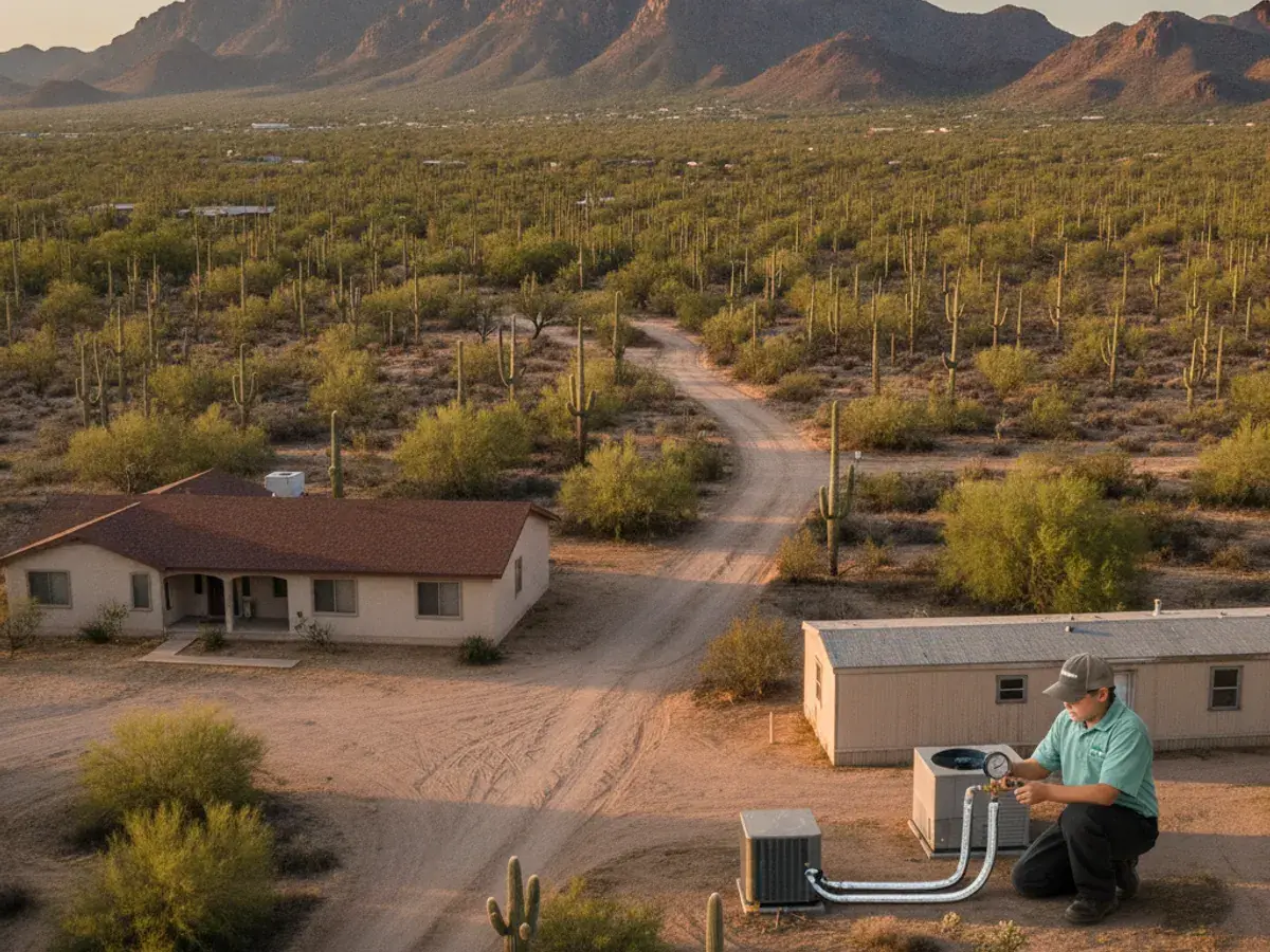 Casas en la zona de Avra Valley y Tucson Mountains, cerca de Tucson Mountains, en el área de Tucson