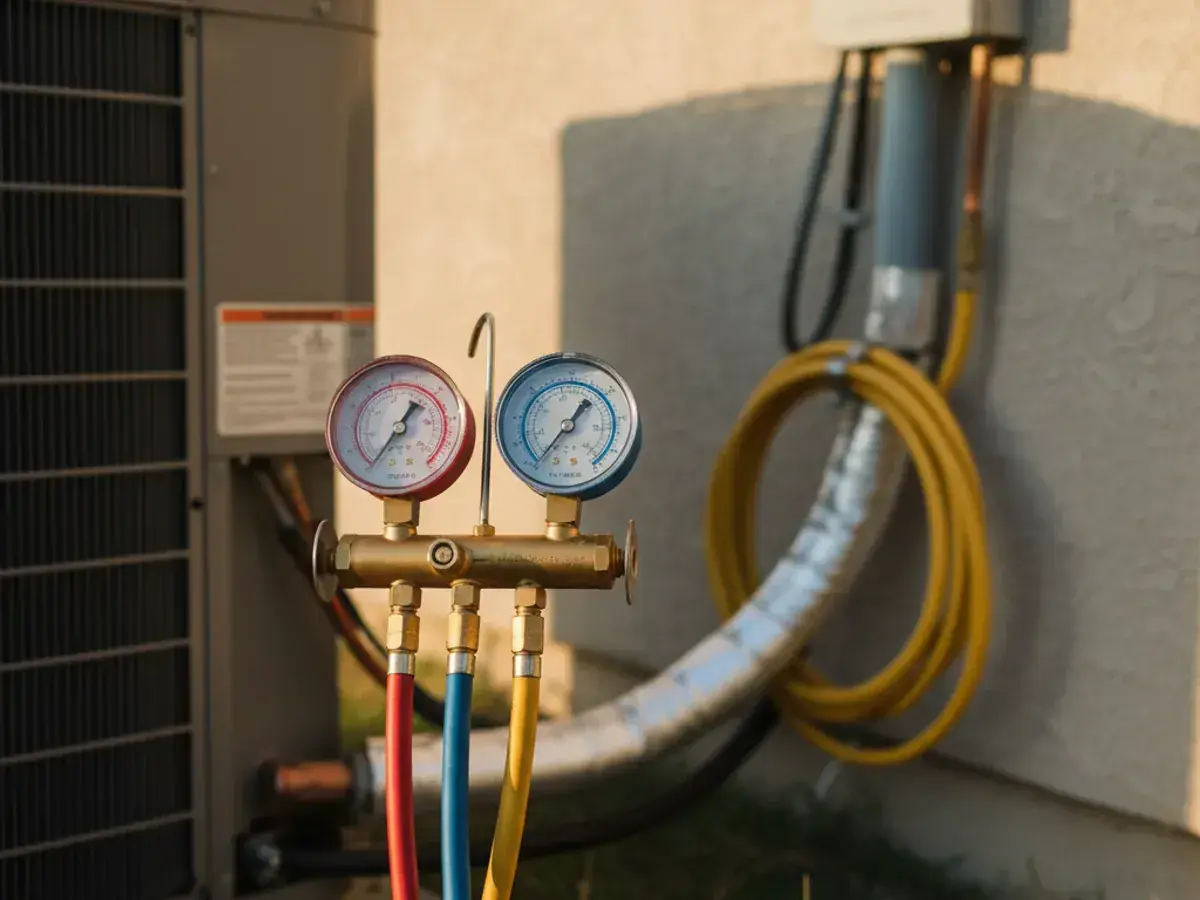 Trabajo de reparación de ac de un técnico de HVAC con licencia en el área de Tucson